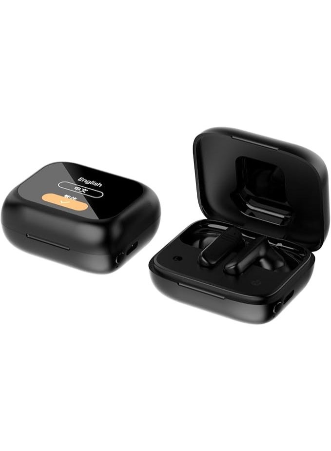 SOL LX-10 Earbuds with LED Touchscreen, 144 Language Real Time Translator Two Way Translation, with HD Call/Music, Black - Image 2